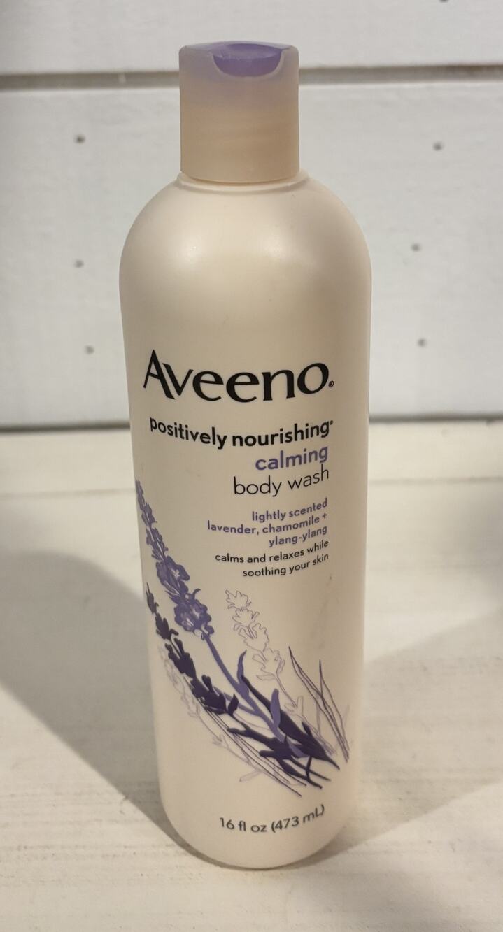 Aveeno Positively Nourishing Calming Body Wash Lavender Chamomile 16 Fl Oz NEW